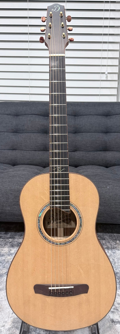 Dowina Cocobola Bona Vida Acoustic Guitar Old Stock Sitka/Cocobolo Parlor Sized with Custom Italian Hardshell Case