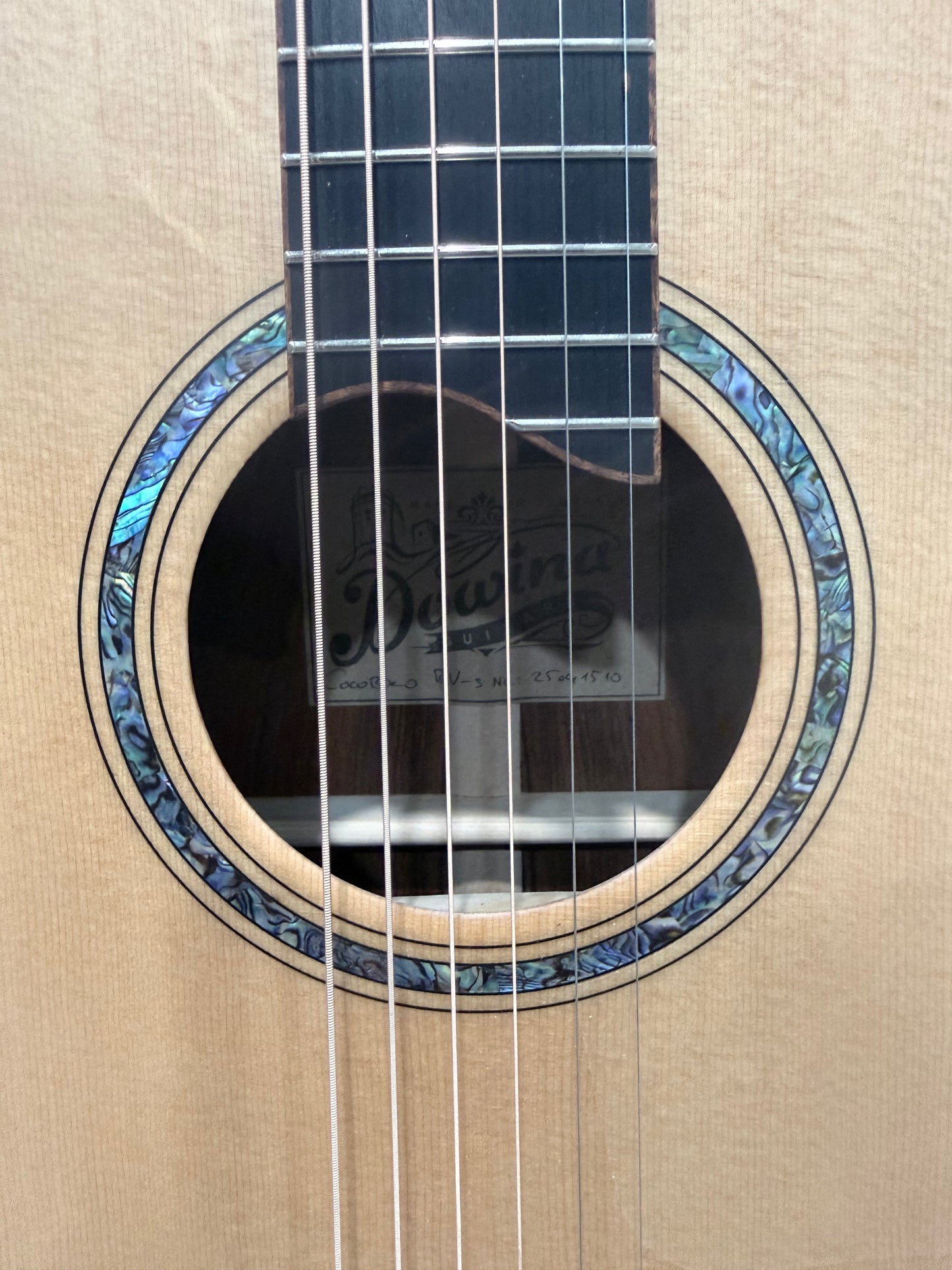 Dowina Cocobola Bona Vida Acoustic Guitar Old Stock Sitka/Cocobolo Parlor Sized with Custom Italian Hardshell Case