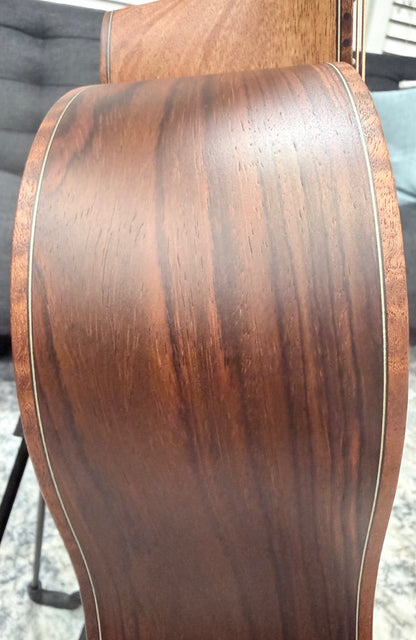 Dowina Cocobola Bona Vida Acoustic Guitar Old Stock Sitka/Cocobolo Parlor Sized with Custom Italian Hardshell Case