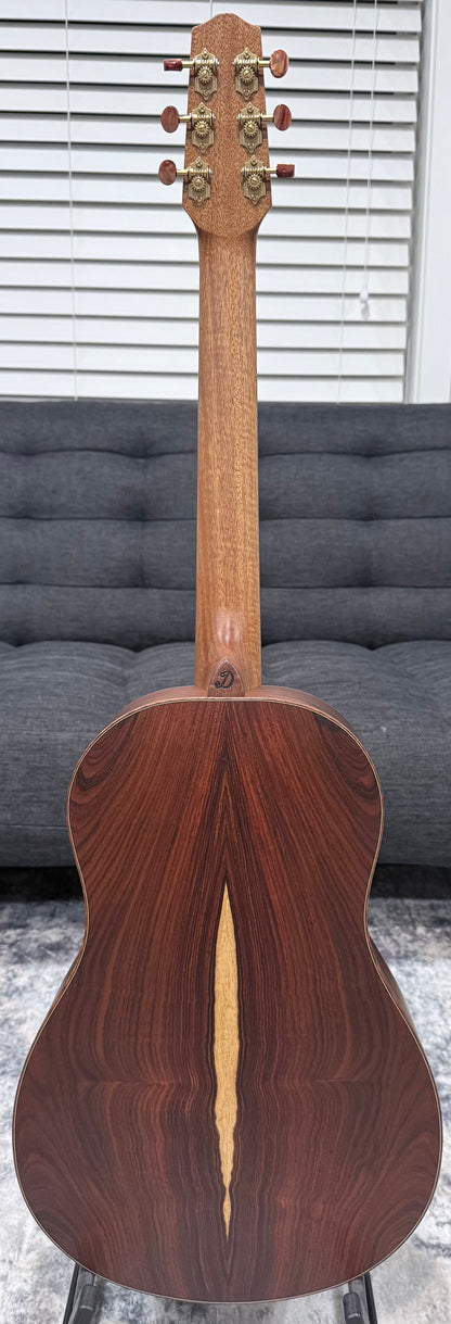Dowina Cocobola Bona Vida Acoustic Guitar Old Stock Sitka/Cocobolo Parlor Sized with Custom Italian Hardshell Case