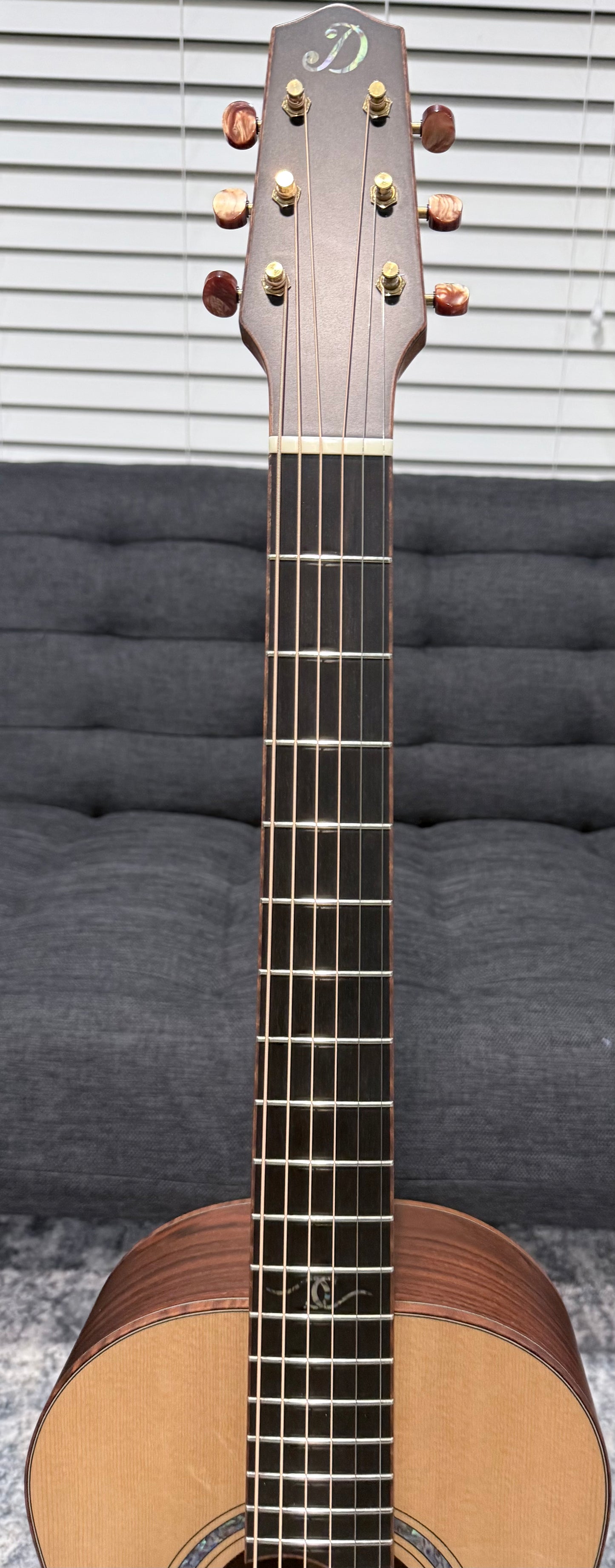 Dowina Cocobola Bona Vida Acoustic Guitar Old Stock Sitka/Cocobolo Parlor Sized with Custom Italian Hardshell Case