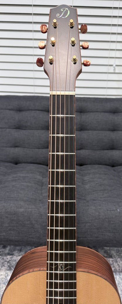 Dowina Cocobola Bona Vida Acoustic Guitar Old Stock Sitka/Cocobolo Parlor Sized with Custom Italian Hardshell Case