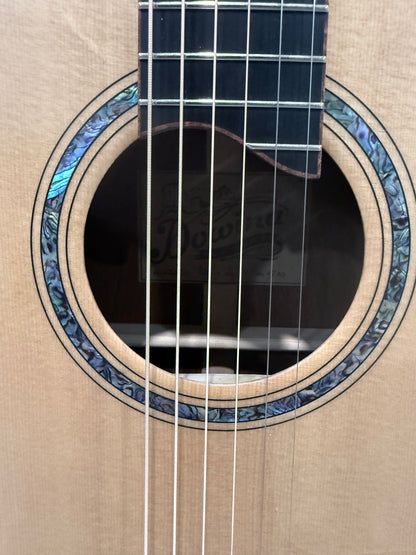 Dowina Cocobola Bona Vida Acoustic Guitar Old Stock Sitka/Cocobolo Parlor Sized with Custom Italian Hardshell Case