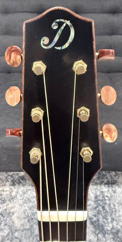 Dowina Cocobola Bona Vida Acoustic Guitar Old Stock Sitka/Cocobolo Parlor Sized with Custom Italian Hardshell Case