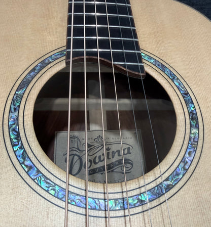 Dowina Cocobola Bona Vida Acoustic Guitar Old Stock Sitka/Cocobolo Parlor Sized with Custom Italian Hardshell Case