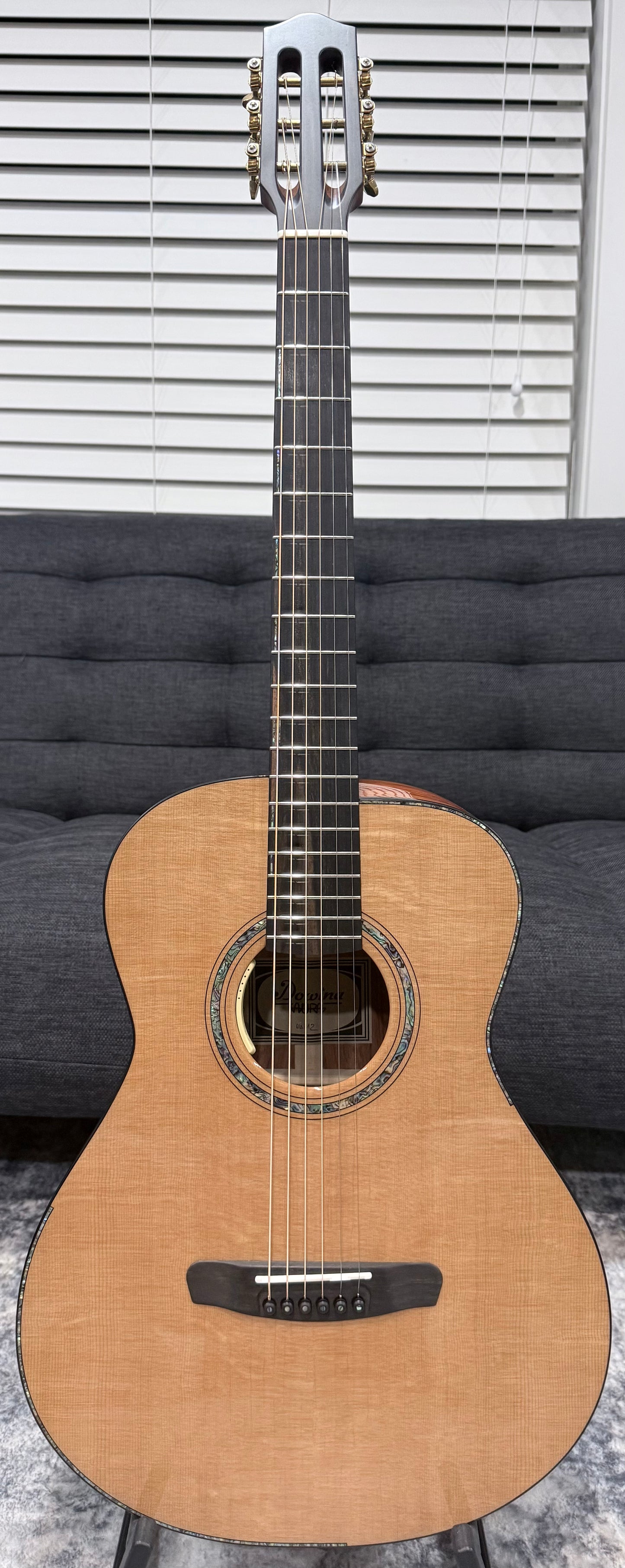 Dowina Aura - Old Stock Sitka Bearclaw Spruce/Macacuba with LR Baggs Anthem and custom Italian Hardshell Case