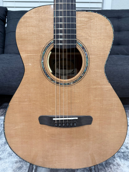 Dowina Aura - Old Stock Sitka Bearclaw Spruce/Macacuba with LR Baggs Anthem and custom Italian Hardshell Case