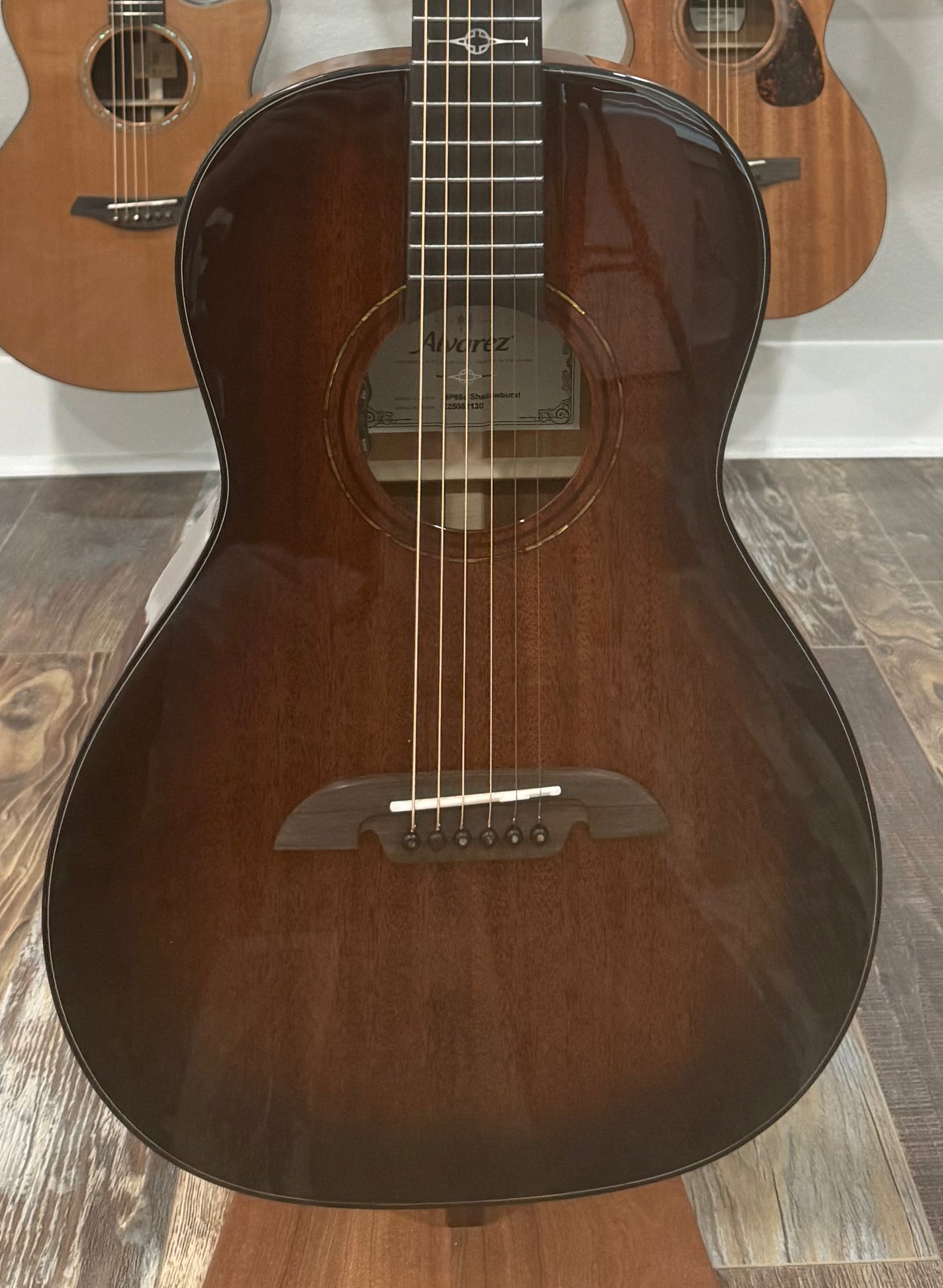 Alvarez Masterworks MP66e Shadowburst - All Mahogany Parlor Acoustic Electric Guitar