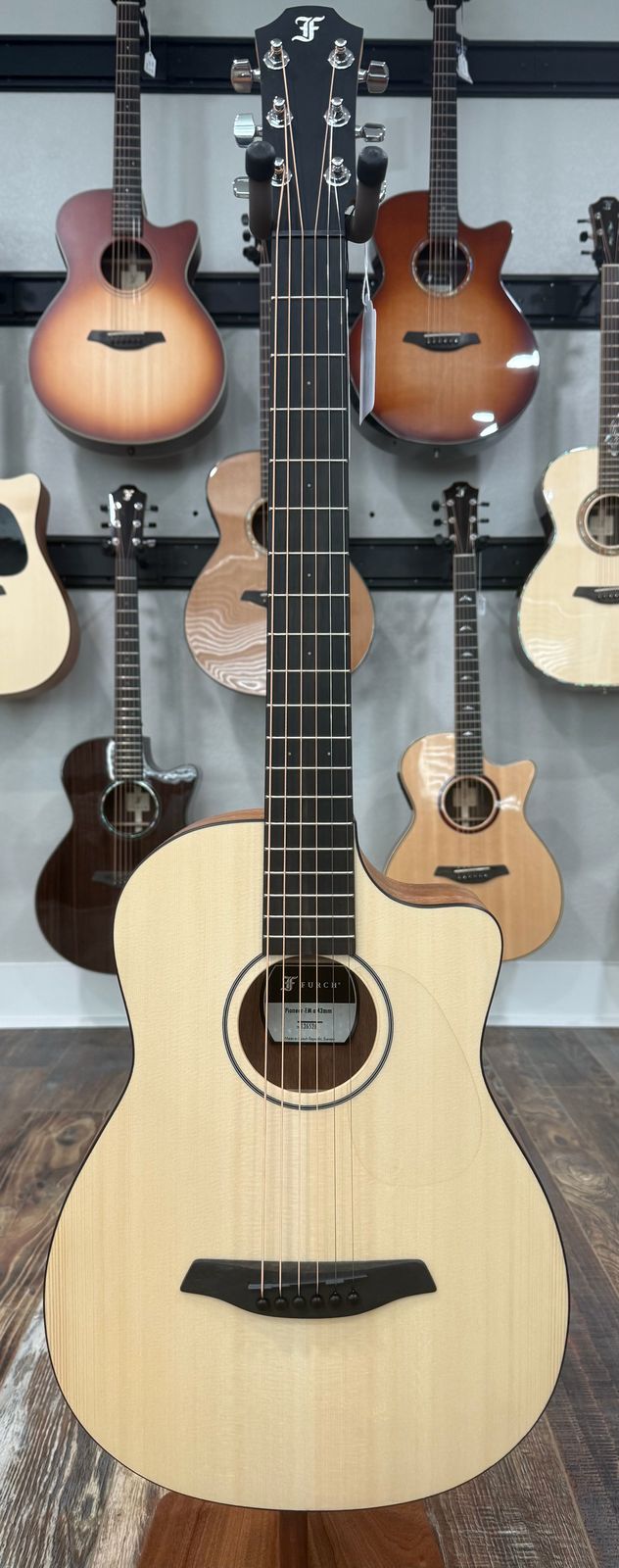 Furch Pioneer-EM 43 Engelmann Spruce/African Mahogany Travel Size Cutaway Acoustic Guitar 1 11/16" / 43mm Nut Width w/ Bag