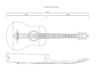 Dowina Mahogany Bona Vida - Cedar/Mahogany Parlor Sized Acoustic Guitar with Hardshell Case